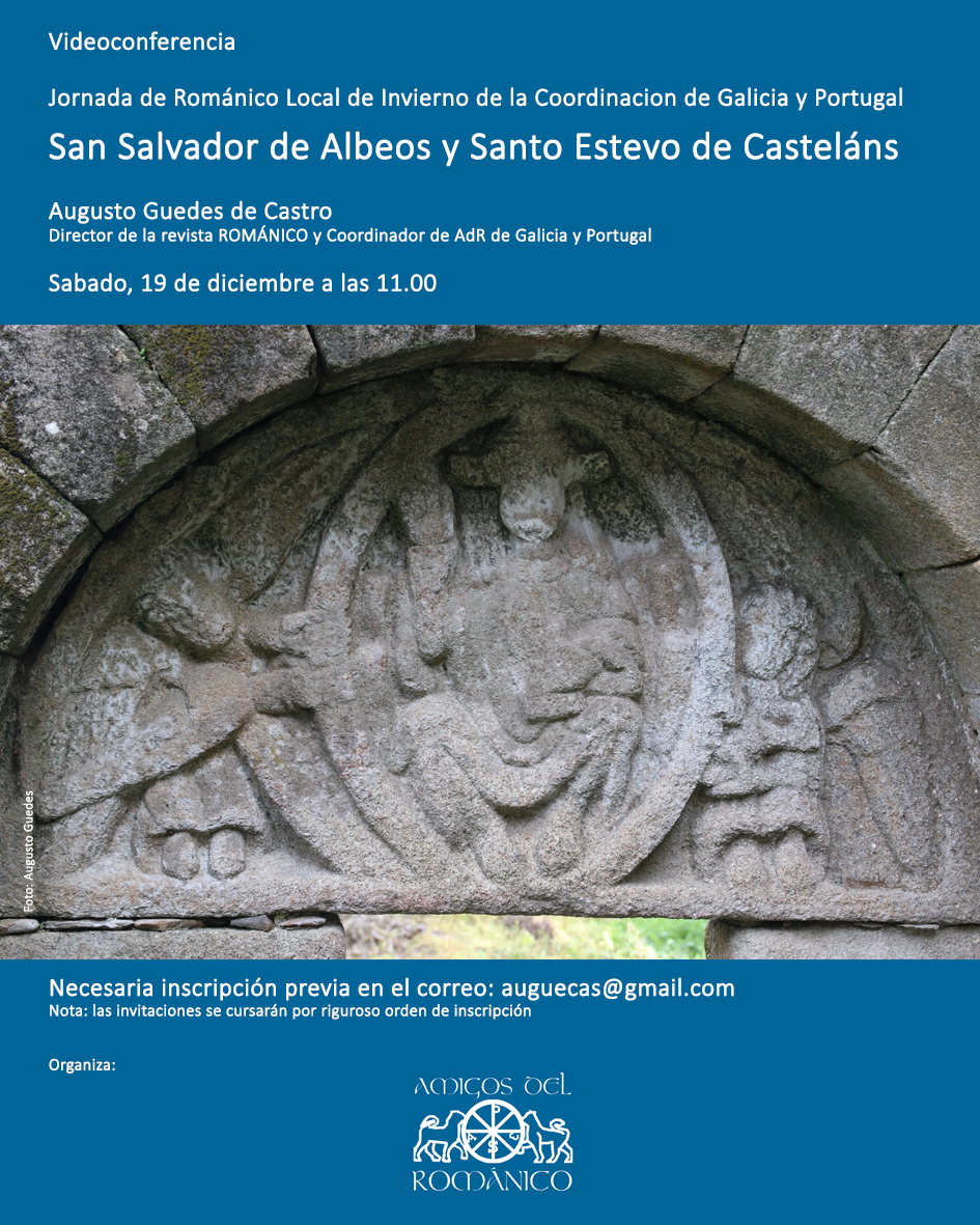 amigosromanico's tweet photo. El día 19 de Diciembre a las 11.00, a través de la plataforma de videoconferencias Zoom, la Coordinación de AdR de #Galicia y #Portugal celebrará la Jornada de Románico Local de Invierno, a cargo de su coordinador Augusto Guedes de Castro. ⬇️ https://t.co/DcMCALOVU7