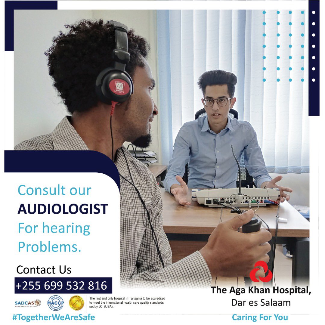 akhstanzania's tweet photo. Experiencing hearing problems? Come see our audiologist for consultation.
#agakhanhospitaldsm #audiology #audiologist #hearing #hearingproblems #earcheck #tanzania #hospital #healthcare #africa #afya https://t.co/Qg0EnuAr9J
