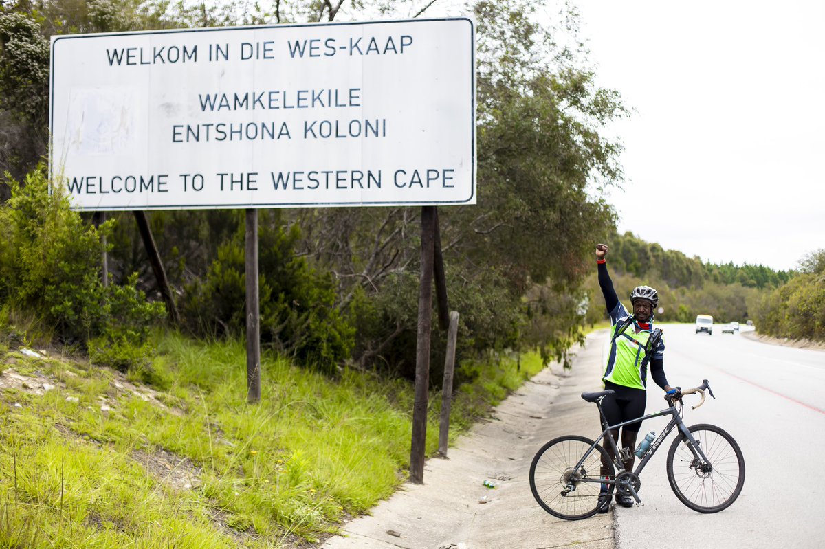 MrDynamics's tweet photo. Hello Western Cape. 2350km in 20 days🚴🏽🚴🏽🚴🏽 6 days to Cape Town #presenceinfatherhood #boysmentoship @FumaniShilubana @bkmatewe @Nathaniels15 @tito_mboweni @Djbrianrikhotso https://t.co/7doSjzUqPt