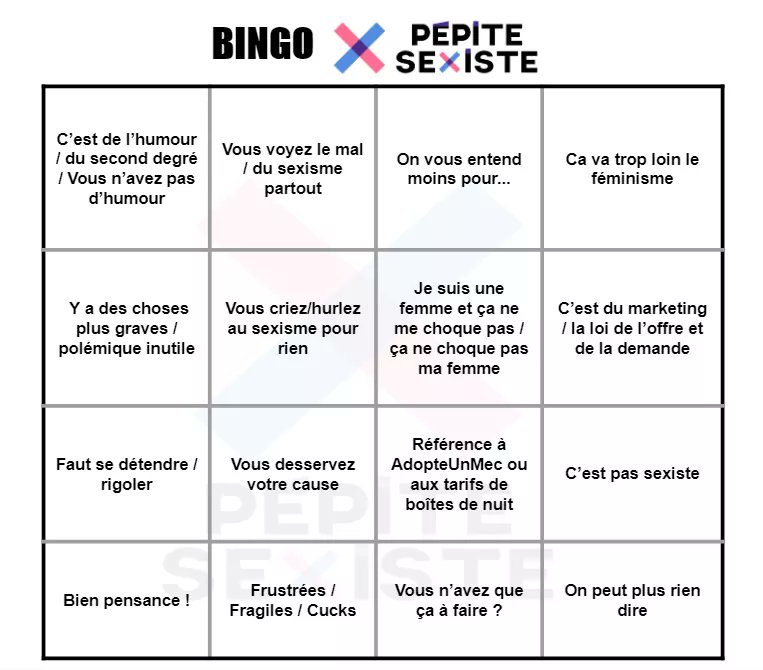Le Bingo spécial Pépite vous est offert par nos CM 😉