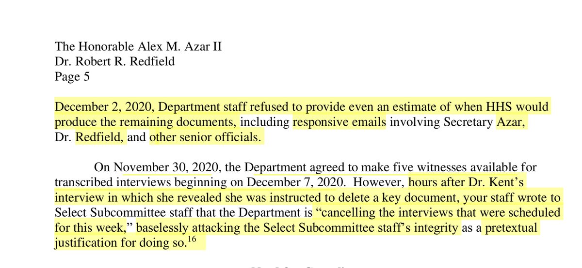 But I’d like to draw your attention to page 5 - the 1st & 2nd paragraphs This is not a good look for  @OIGatHHS  @HHSGov or  @CDCgov and it certainly makes  @SecAzar  @CDCDirector look complicit AF.Wanna know why this is BAD? See next tweet