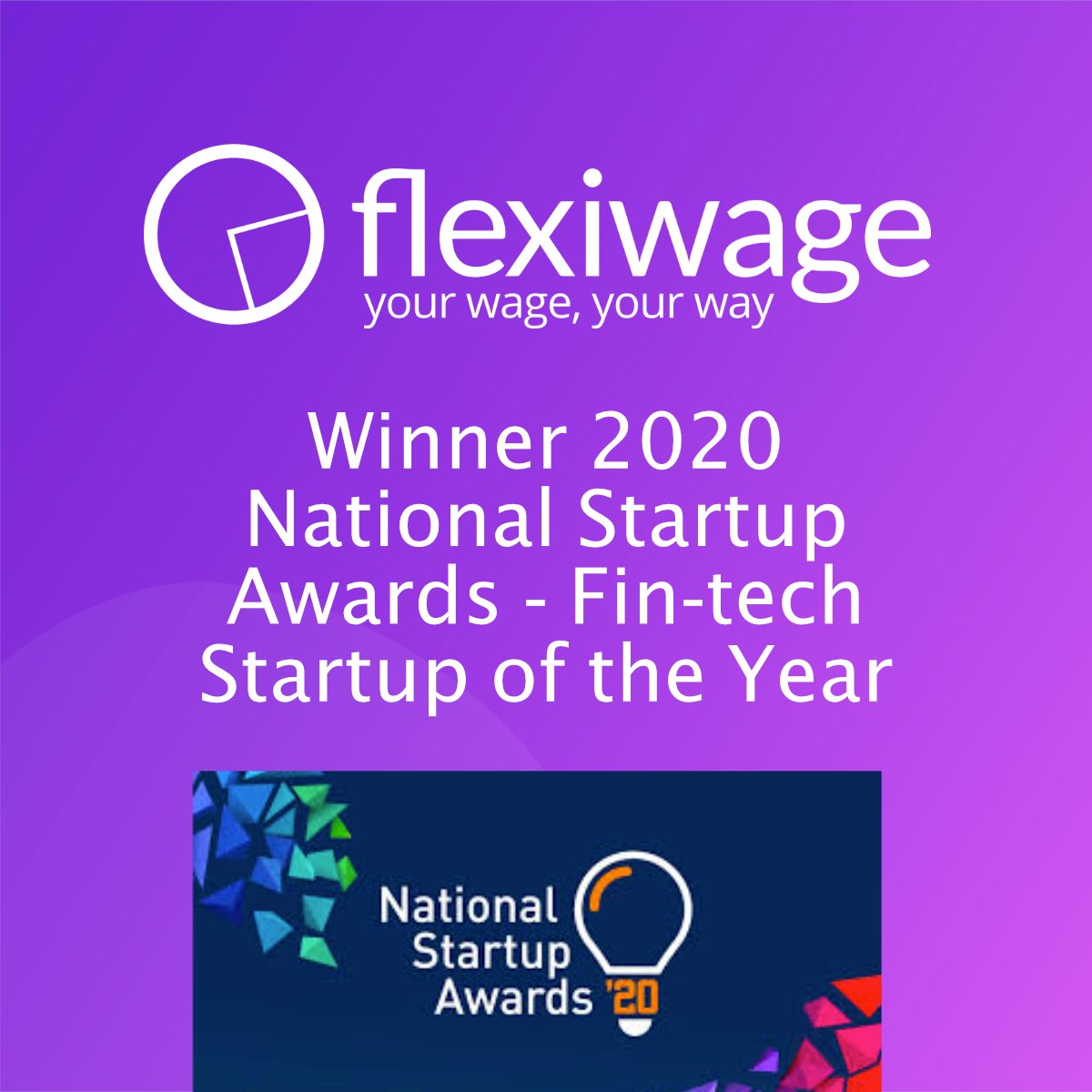 Flexiwage (@flexiwage) on Twitter photo We're delighted to be the winners of the Fin-tech category of the National Startup awards 2020. Thank you
<a href="/StartupsIreland/">Startups Ireland</a> and the sponsor's <a href="/Entirl/">Enterprise Ireland</a>,<a href="/McCannFitz/">McCann FitzGerald LLP</a>
MicrofinanceIreland, Startupaccountant.ie, Cronin&company and Microsoft startups #StartupAwards2020 We're delighted to be the winners of the Fin-tech category of the National Startup awards 2020. Thank you
<a href="/StartupsIreland/">Startups Ireland</a> and the sponsor's <a href="/Entirl/">Enterprise Ireland</a>,<a href="/McCannFitz/">McCann FitzGerald LLP</a>
MicrofinanceIreland, Startupaccountant.ie, Cronin&company and Microsoft startups #StartupAwards2020