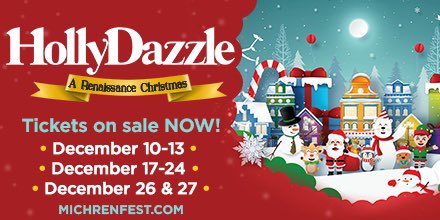 Hollydazzle: A Renaissance Christmas, presented by the Michigan Renaissance Festival is Michigan’s newest must-see experience for families to celebrate a magical night of dazzling lights, joyful sounds and spectacular sights.

Tickets 👉 red.vendini.com/ticket-softwar…