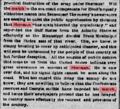historyfaceapp's tweet photo. “dispirited remnant was not known... So far Sherman has done no harm, except to individuals &amp; the railroads. The Augusta and Atlanta road will be in running order within 30 days." He was wrong. #OTD#Shermansmarch https://t.co/Epqh6VGvVK