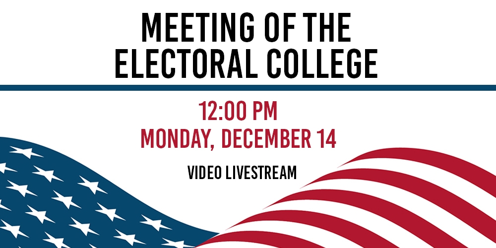 The 10 #MDelectors will meet at 12p Monday, 12/14 to cast their votes for @POTUS & @VP of the US. This year’s event will be live streamed and recorded for public viewing at elections.maryland.gov/electoralcolle…. See bit.ly/MDelectors for details. #MDvotes #ElectoralCollege #Election2020