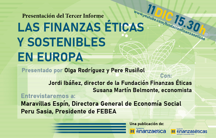 fiareBE's tweet image. #AGENDA 
Mañana 11D 
Presentamos el Informe #FinanzasEticas y #Sostenibles en #Europa elaborado por @ffinanzaseticas
 
Con 
@Mavi_Espin_Saez, Dra Gral de #ESS y 
@perusasia de @FEBEAethicalfin
@pererusi  @olgarodriguezfr @jordiibanez   

Os esperamos en youtube.com/fundacionfinan…