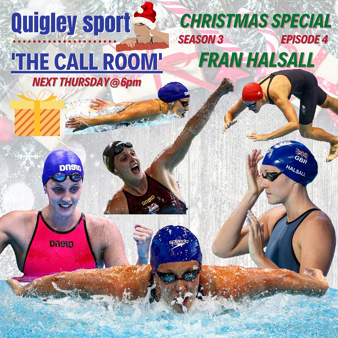 Lauren Quigley (@laurenaquigley) on Twitter photo Guest number 4 for this 🎄 CALL ROOM CHRISTMAS SPECIAL is the absolutely hilarious, British swimming sprint queen <a href="/franhalsall/">francesca halsall</a>!
You're guaranteed a great time when this one is around... this episode is going to be nothing short of brilliant!
#quigleysport #thecallroom Guest number 4 for this 🎄 CALL ROOM CHRISTMAS SPECIAL is the absolutely hilarious, British swimming sprint queen <a href="/franhalsall/">francesca halsall</a>!
You're guaranteed a great time when this one is around... this episode is going to be nothing short of brilliant!
#quigleysport #thecallroom