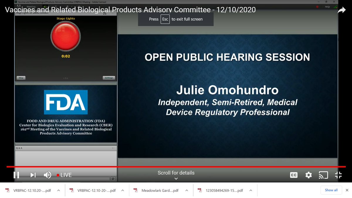 Public speaker Julie Omohundro says vaccine should be made available through expanded access programs, not EUA.  #vrbpacp