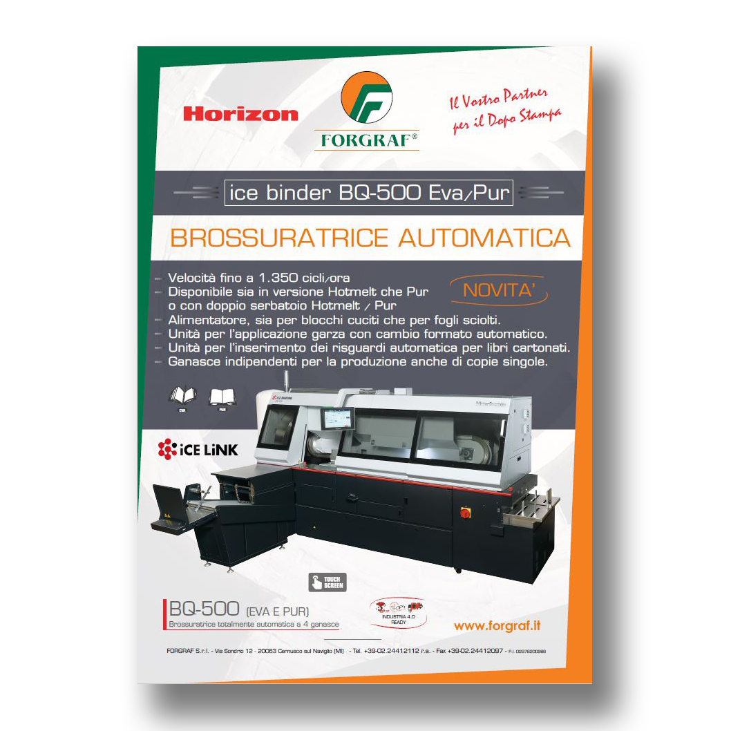 ForgrafSrl's tweet photo. NUOVA ICE BINDER BQ-500 EVA/PUR
HORIZON - IN ESCLUSIVA PER L'ITALIA FORGRAF SRL https://t.co/JRDBbdETI2