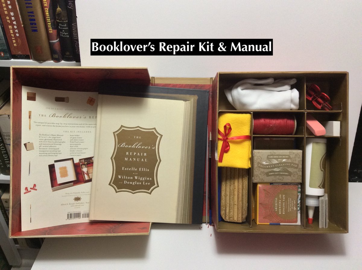 LouLiteraryArts's tweet photo. Have books that need some tender loving care? This kit is for you and your titles! Pick it up during LLAโs online #HoLLAdays! silent auction fundraiser Dec. 10-12. https://t.co/ZdlX5qKGc8 https://t.co/OjjFDZJ2rX