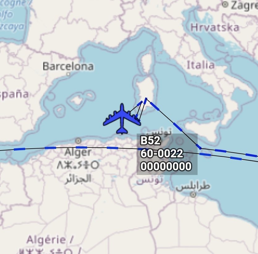 is_keelu's tweet photo. 60-0022 #AE587B (B-52H Stratofortress) will be meeting up with #QID708 (KC-135R Stratotanker) https://t.co/PpWnjSDnCI