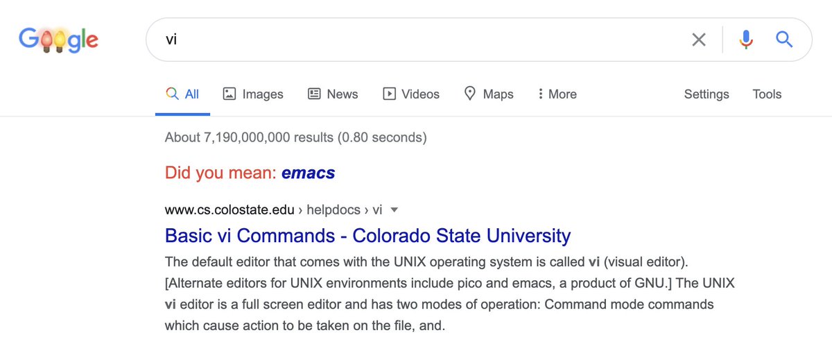 NicolasMLV's tweet image. 😂
google.com/search?q=emacs…
google.com/search?q=vi&amp;amp;hl…
