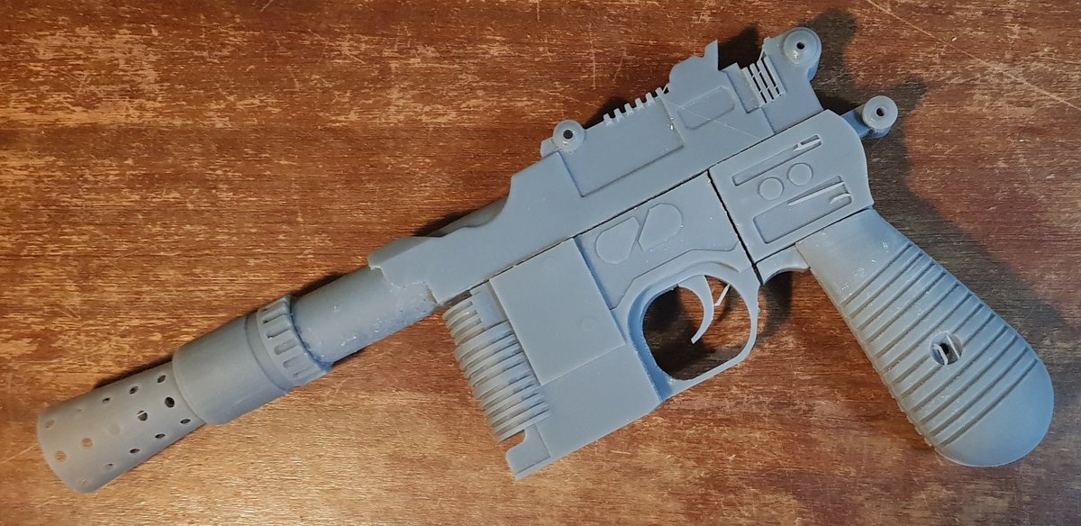 prop_maker_uk's tweet photo. Well here's yet another project started. First step glue and fill, then tidy up and get ready for paint.
Always wanted a DL-44 Blaster, now I've got one. https://t.co/OQ0wTO8BIk