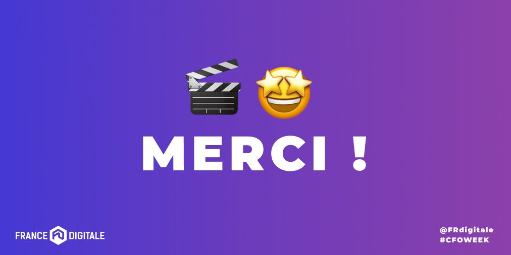 FRdigitale's tweet photo. 👏Clap de fin pour la #CFOWEEK 2020 !
Merci beaucoup d'avoir participé à notre édition 100% digitale de la #CFOWEEK ! Nous espérons que cela vous a plu 🤩!
Restez connectés à l’actualité @FRdigitale 👉https://t.co/3dHYBVMiYj https://t.co/VAfYDZviTc