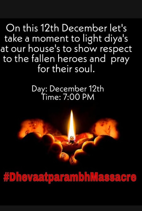 “River Kaveri was flowing with the blood of 70000 Hindus massacred by Tipu!”235years ago, on 12th Dec, tyrant Tipu Sultan massacred brave, unarmed Kodavas.Let's not forget this massacre, instead wakeup!Join us in lighting Diya at that very moment! #DhevaatparambhMassacre1