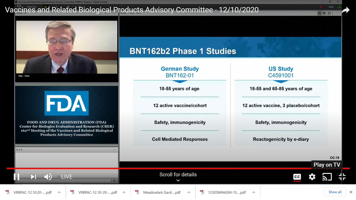  @pfizer describes its two phase 1 studies. American study included people up to age 85.  #vrbpac