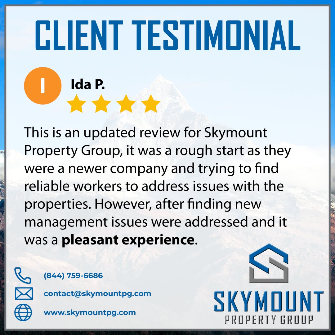 skymount's tweet image. We are always looking for ways to improve. Since Ida's original review, we have grown a lot, learning from every experience to meet our customers' needs. We're happy that we were able to turn Ida's experience into a pleasant one. Share your story at g.page/SkymountPG/rev…