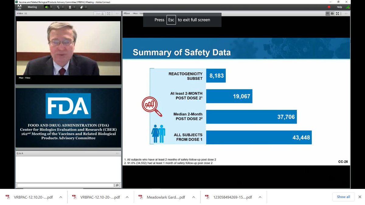  @pfizer is collecting data from vaccine study for two years.  #VRBPAC