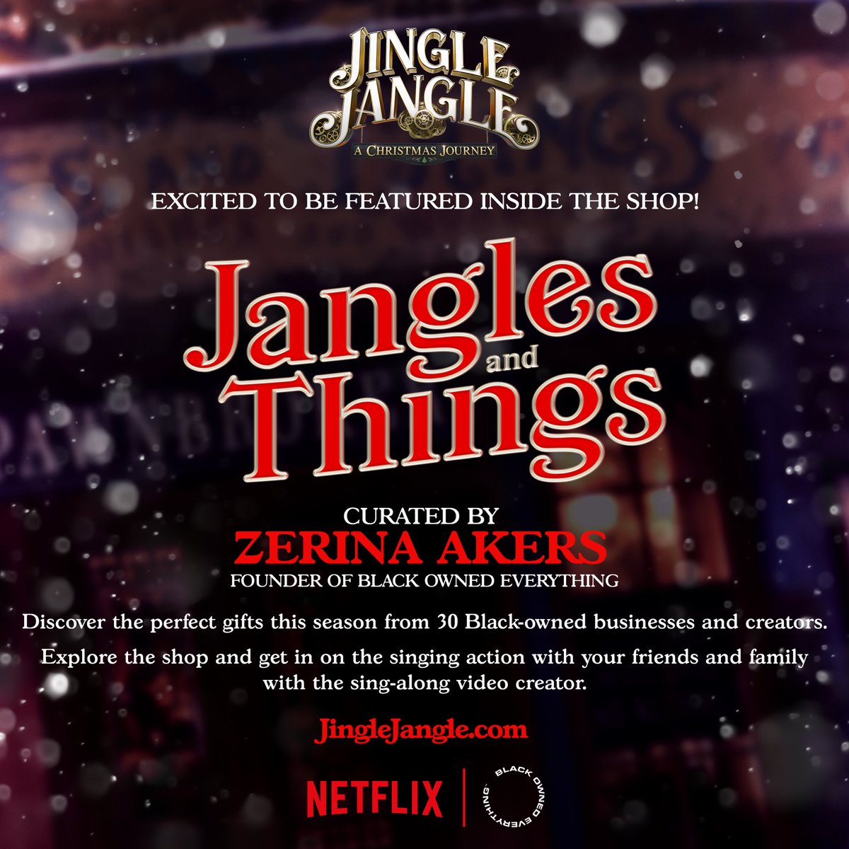 Check us out inside Jingle Jangle’s virtual Jangles &amp; Things Shop! 🎁✨ Curated by <a href="/ZerinaAkers/">Zerina Akers</a> of <a href="/blkowndevrythng/">blackownedeverything</a>, the shop features a collection of gifts from 30 Black-owned brands. Explore the shop and create your own #JingleJangleSingAlong video here: jinglejangle.com