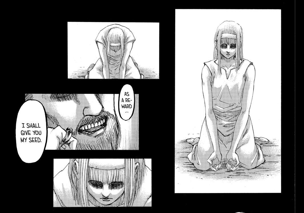 They’re two individuals who compliment and NEED each other to reach the freedom they want. Ymir had the power, but lacked the courage, whereas Eren had the courage, but he lacked the power. That’s why Ymir was calling out to Eren, that’s why she brought him to the paths.