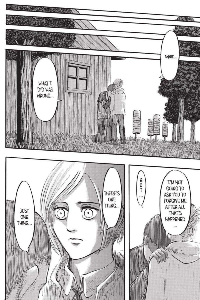 After years of waiting, Annie will finally meet her dad. Which is a sub-plot that has been present in the story ever since the end of the female titan arc. This meeting will almost certainly happen next chapter and it will be a very fulfilling moment for Annie