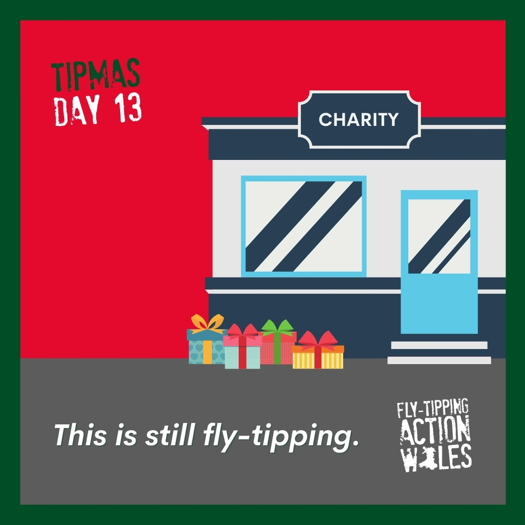 FtAW's tweet photo. 💡 Remember, leaving unwanted items and un-used gifts on a charity shop doorstep is still classed as fly-tipping — even at Christmas.
Please only take your kind donations when the shop is open. If the store is closed, return at a later date.
#25daysoftipmas https://t.co/u9elC5fA05