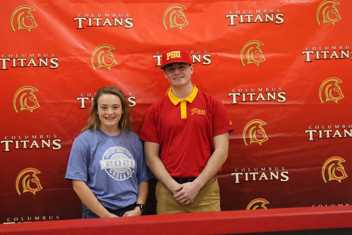 TitansColumbus's tweet photo. Congrats to a couple of great titans. Dixee Lacen going to continue running at Barton co and Cameron Draeger will play baseball at Pitt. https://t.co/LHRQE6jsjS