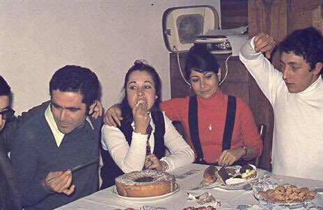 Jews in a Hanukkah party in Casablanca, Morocco 1969.