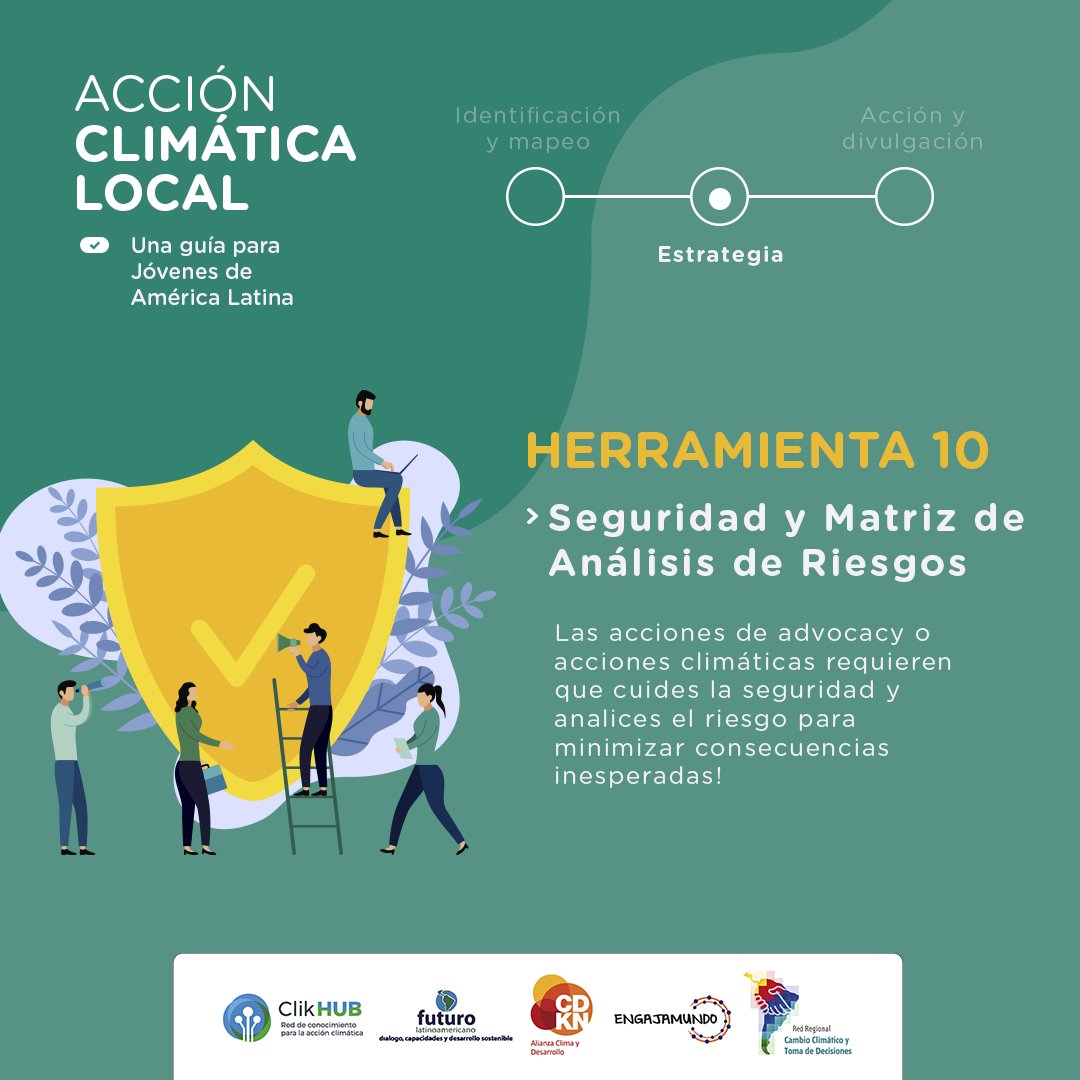#Guía #AcciónClimática #Jovenes  

Seguimos compartiendo #Herramientas elaboradas junto a la red de jóvenes de #Brasil <a href="/ENGAJAMUNDO/">Engajamundo</a> 

¿Vas a lanzar una estrategia de incidencia por una causa climática? 

Descarga el recurso 👉 bit.ly/37sfiq6