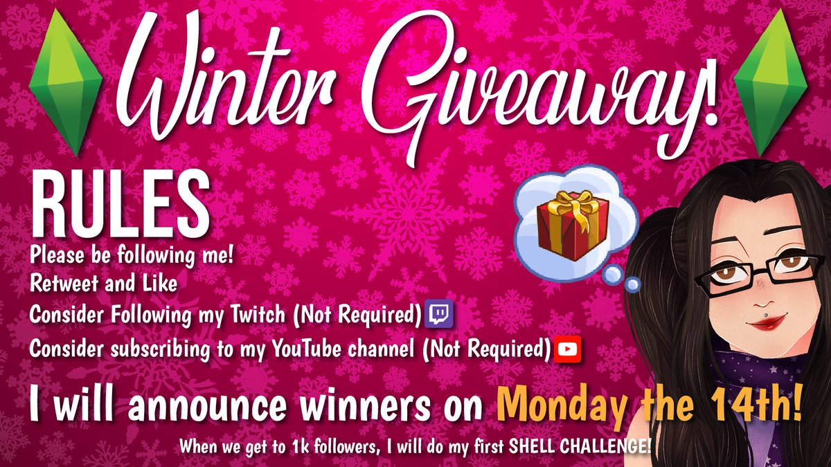 MissUnf0rtunate's tweet image. 💖Winter Giveaway!💖

✅Winner gets The Sims 4 Pack of their choice!
👉Please check rules!

Please consider Subscribing/Following me for more fun gaming content and announcements!
✅YouTube: youtube.com/MissUnfortunate
✅Twitch: twitch.tv/miss_unf0rtuna…
✅IG: instagram.com/missunfortunat…