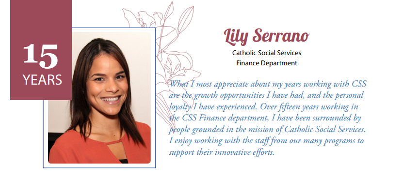CCharitiesPhila's tweet photo. 🎉Celebrating our #PartnersInMission: Today we recognize Lily Serrano (Catholic Social Services Finance Department) who is celebrating 15 years with @ArchPhilly! https://t.co/YPvX8JiIDi
#ArchPhilly #ProvidingHelpCreatingHope https://t.co/CbmmevKM62