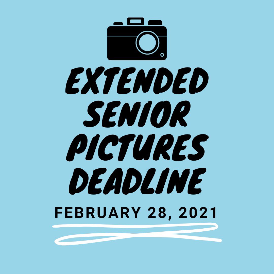 New Senior picture deadline...Make sure to get yours in on time! Email yours to south.yearbook@weschools.org and check previous posts for more information on guidelines + more. 😄📸 #senior2021