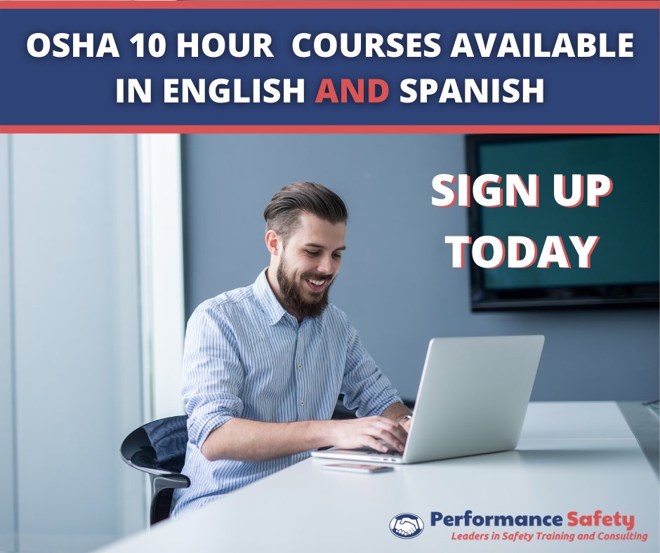 PerformanceSafe's tweet photo. We offer training programs for everything from general industry OSHA requirements to hazardous waste safety.

Sign Up Today!
💻 English: https://t.co/k1cO4FD8vH
💻 Spanish: https://t.co/GpagU1vYxf

#OSHATraining #SafetyTraining #OSHA #OnlineCourse https://t.co/vfItxhhiCK