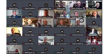 AMSUS's tweet photo. They may not have be able to meet in person this year, but AMSUS members came together to conduct the Annual Business Meeting. #federalhealth #militaryhealth #publichealth #veteranshealth #militarymedicine #amsus #joinamsus https://t.co/qnLQT9CYdw https://t.co/MPEi0jAgjZ