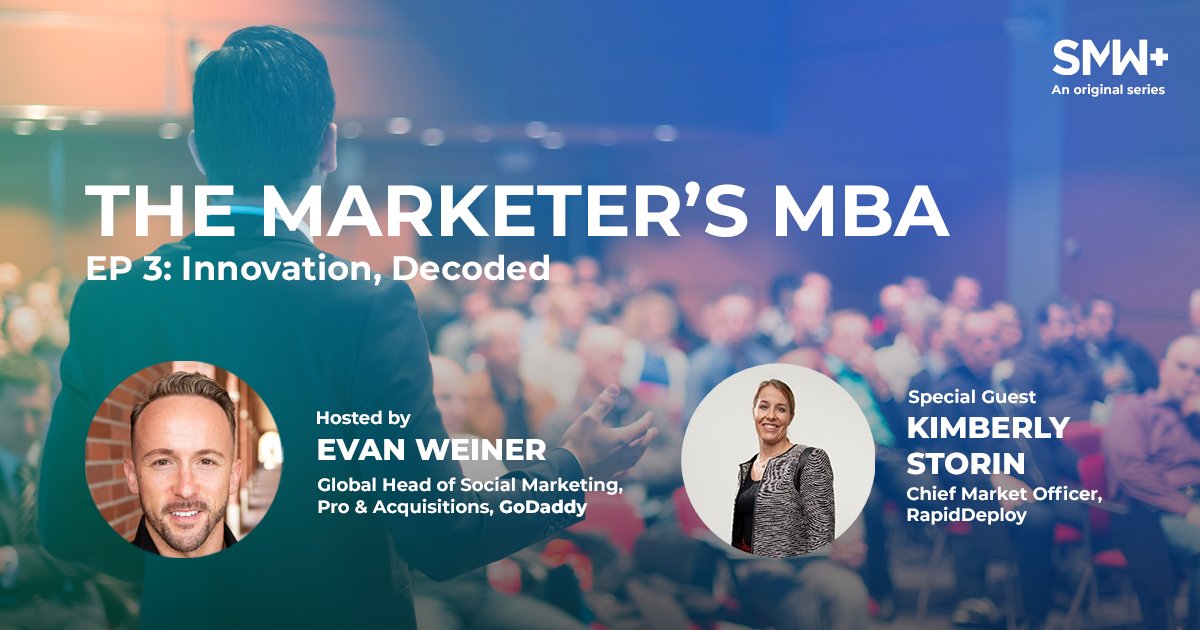 Find out how to be innovative in your marketing programs. Join Evan Weiner, <a href="/GoDaddy/">GoDaddy</a> and Kimberly Storin, <a href="/RapidDeploy/">RapidDeploy</a> to explore the idea of balanced innovation, and the strategic ways you can create big and small impactful improvements.

Today at 3pm ET: ow.ly/JEZz50CI3pK