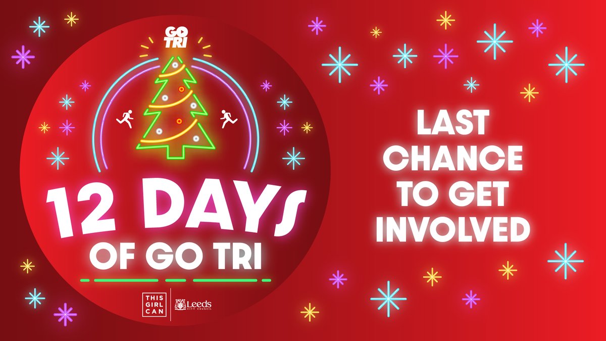 Last chance: Bookings for the GO TRI 12 Days of Christmas close at midnight tonight. Make sure you've signed up if you'd like to join us for some festive exercise fun.
Sign up to take part for free now.
gotri.org/activity/go-tr…