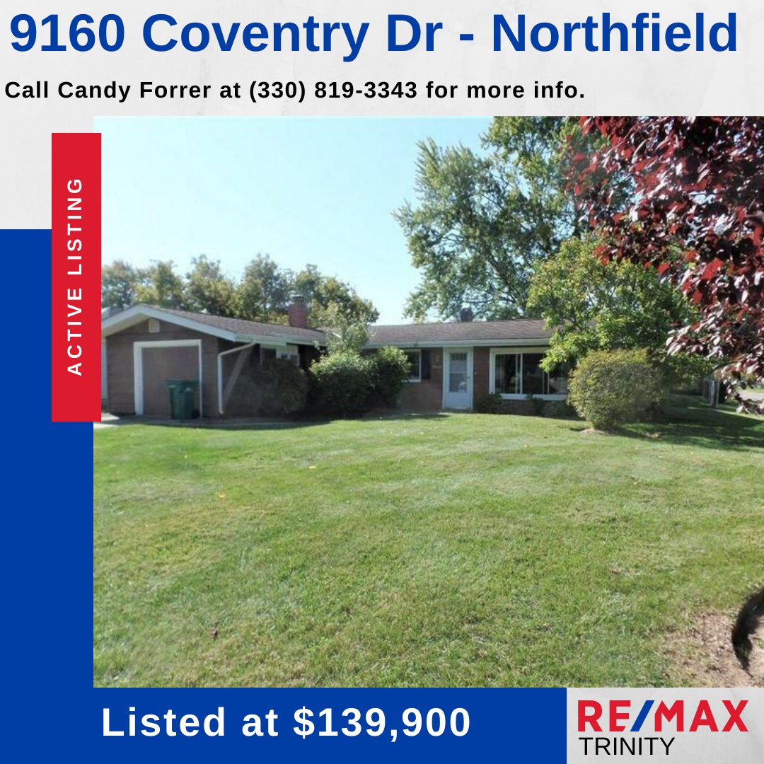 RemaxTrinityOH's tweet photo. Active Listing 📍9160 Coventry Dr - Northfield, OH
🛏️ 2 bedrooms
🛁 1 bathrooms
📏 960 sqft.
✍️ Listed at $139,900
📞 Call Candy at (330) 819-3343

Learn more at  https://t.co/oJw3TYXg22 https://t.co/hpHNOMpigz