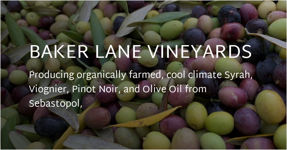 Finally! The release of our 2020 Olive Oils - mailchi.mp/bakerlaneviney…