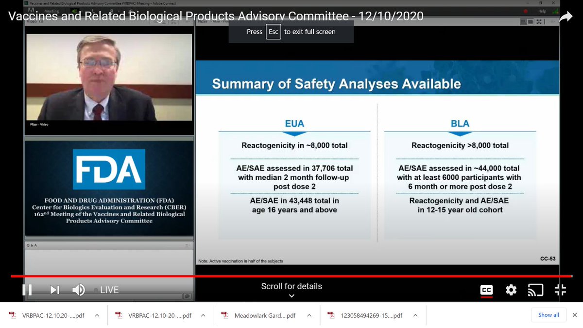  @pfizer plans to apply for regular approval next year. Right now, it's just applying for emergency authorization, which has a lower standard.  #VRBPAC