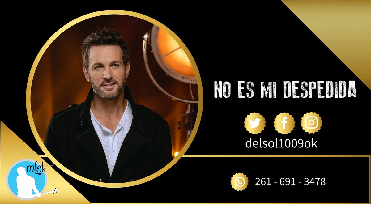 AxelFansMFET's tweet photo. Que suene #NoEsMiDespedida de  @AxelOficial en @Delsol1009ok https://t.co/wGtnTMq8Bj