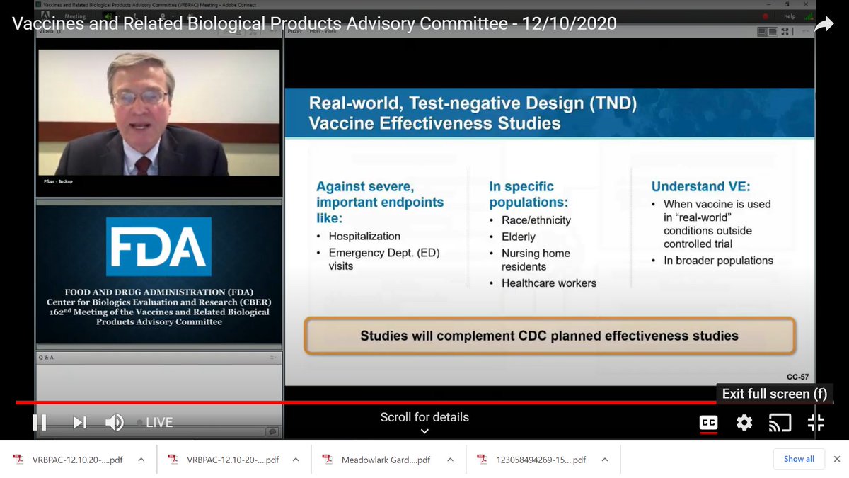  @Pfizer will conduct "real world" studies to get much more detailed information on vaccine efficacy.  #vrbpac