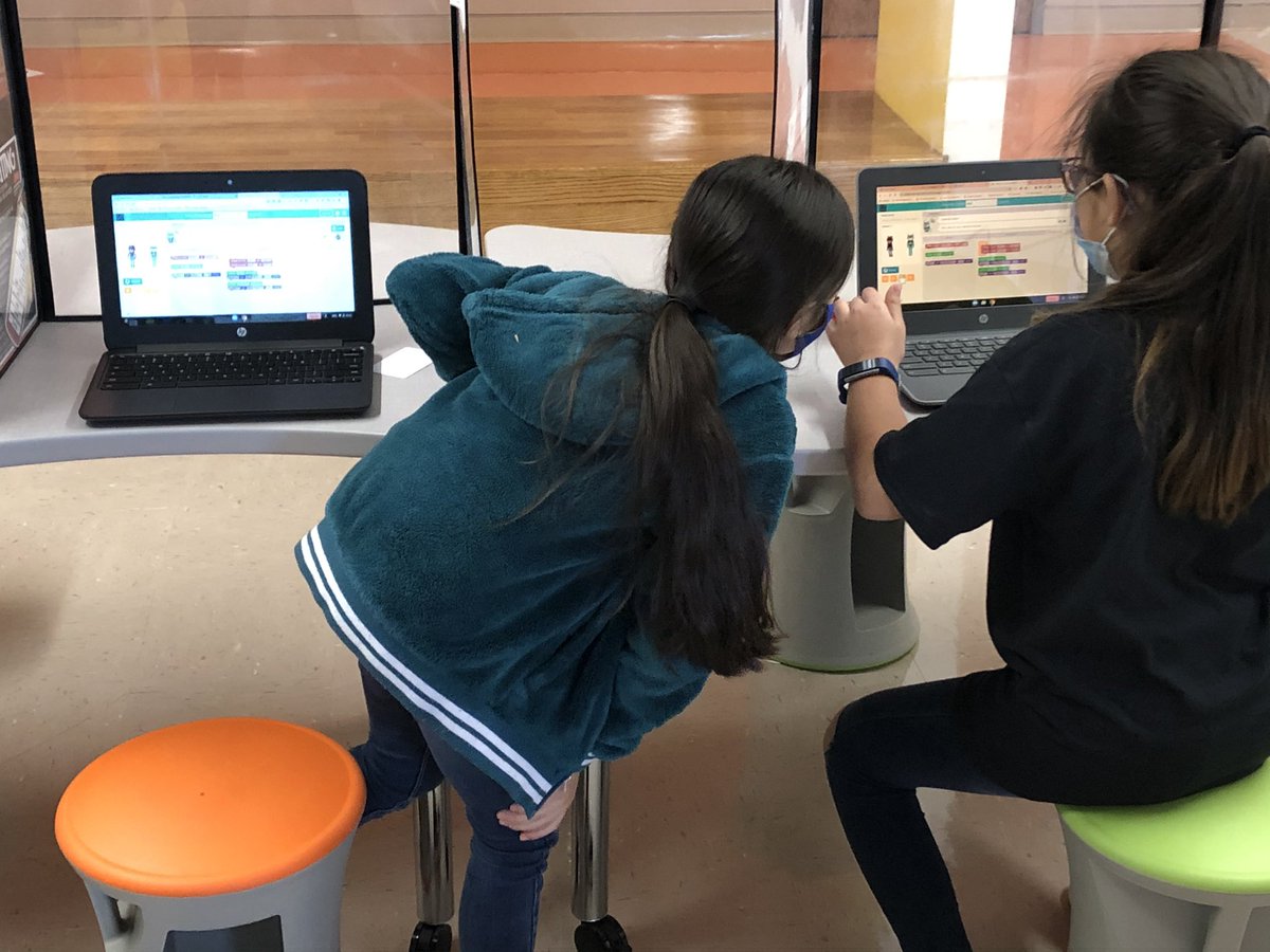 libraryDZ's tweet photo. I love @hourofcode week! We had a blast learning about Grave Hopper, programming our @Sphero thru a min obstacle course, and coding a dance party! #FutureReadyLibs #DZDiamondsCode @DeZavalaSMCISD https://t.co/OMP4irD1Dz