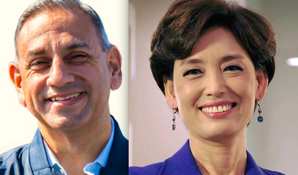 Democrats are fine with election fraud. Always have been. They don't see it as a problem & will snidely gaslight you about it.That grinning prick on the left is Gil Cisneros. That's Young Kim on the right.Took a week to erase her 14 pt lead. https://www.washingtontimes.com/news/2018/nov/27/no-one-needs-voter-fraud-when-all-the-rules-are-ch/