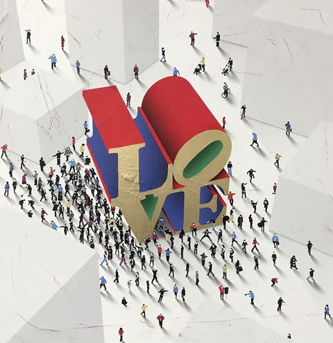 I did see a good installation at the Indianapolis museum of art where you walked on glass floor panels held up by thousands of army man type civilian figurines.