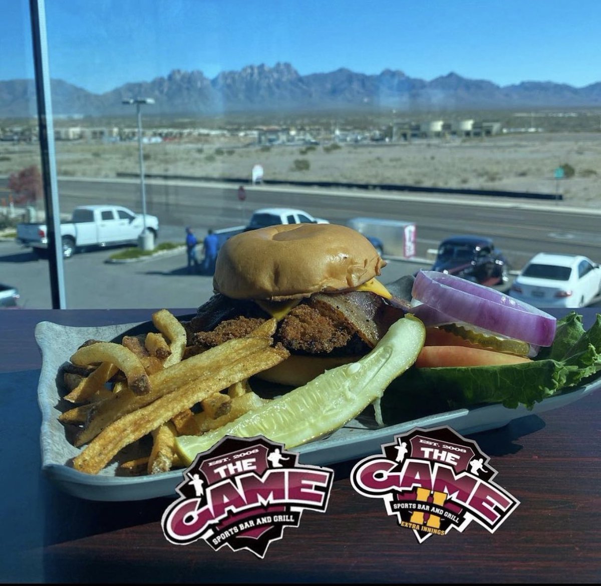 Our mouth watering, taste bud pleasing, Corked Bat Burgers are just $10.00 today! 🤤🍔
#thegamesportsbarandgrill #sportsbar #patiolife #summerdrinks #lascruces #575 #letusserve #loyaltolocals #corkedbat #pecanencrusted
