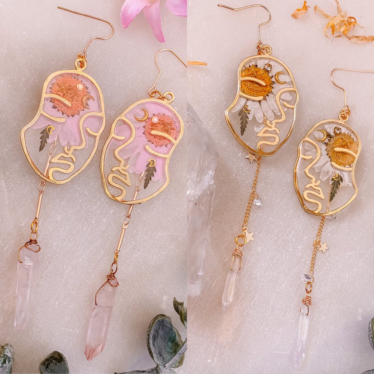 reagannsandberg's tweet photo. Faces of the moon 🌙 a collab with one of my favorite souls @lunarlana_ 👑 6/13 pairs that will be available December 16th ✨ https://t.co/EXqZq9alcT