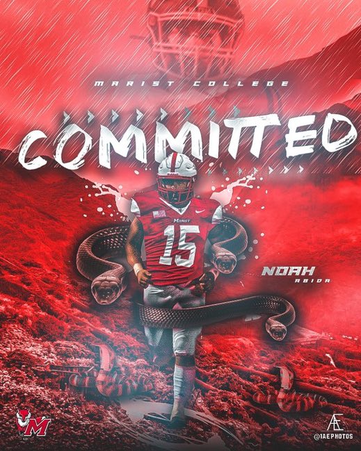 NoahAbida's tweet photo. COMMITTED!!🔴⚪️ MARIST’25🦊#DefendtheDen @CoachRumsey @Marist_Fball @WayneHills_FB @whillsathletics https://t.co/cV38STmsgo