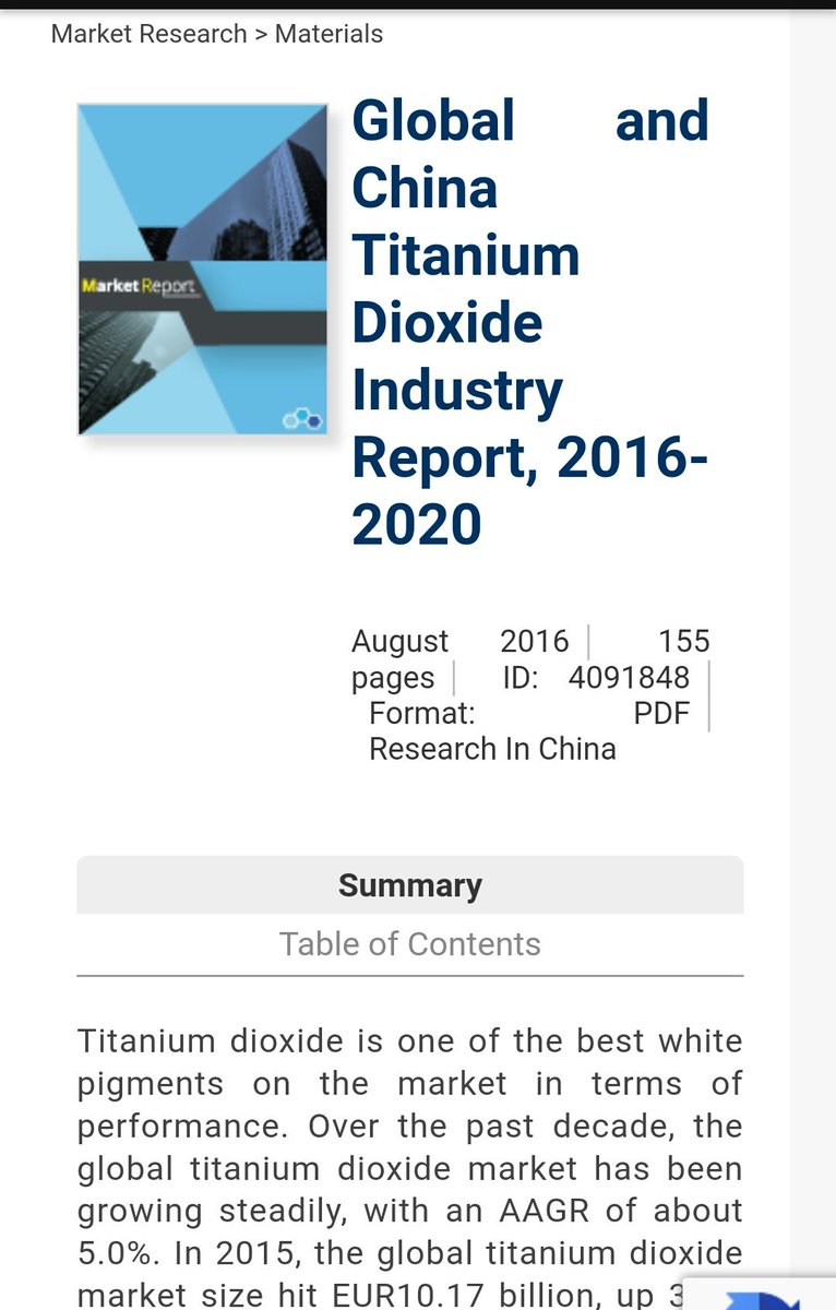 5. This news on Georgia's Chinese website was alarming. Hang with me, its very important to understand why. #1 China is one of major producing countries of titanium dioxide worldwide, but....