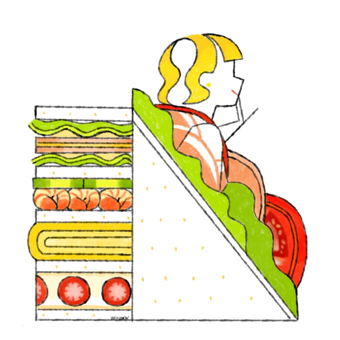 「金髪 サンドイッチ」のTwitter画像/イラスト(新着)｜3ページ目