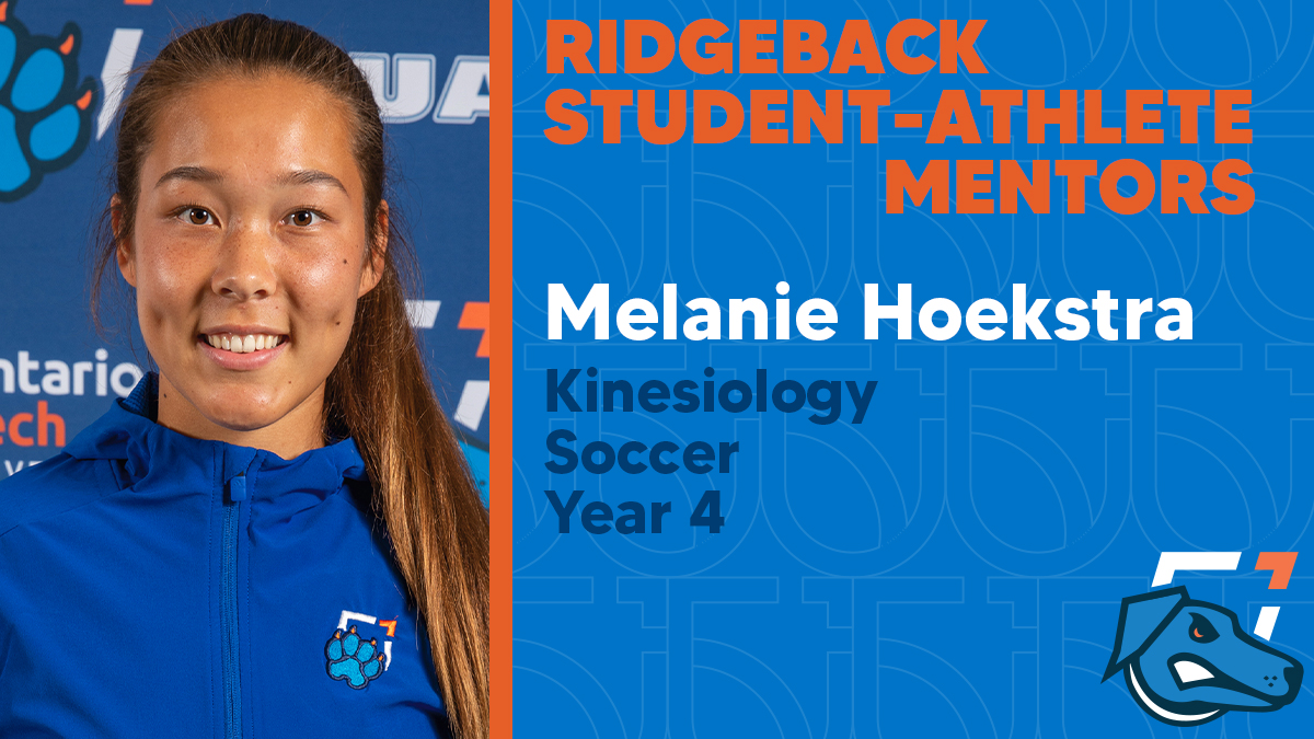 Fourth-year midfielder Melanie Hoekstra has stepped up to be part of the Ridgeback Student-Athlete Mentors.